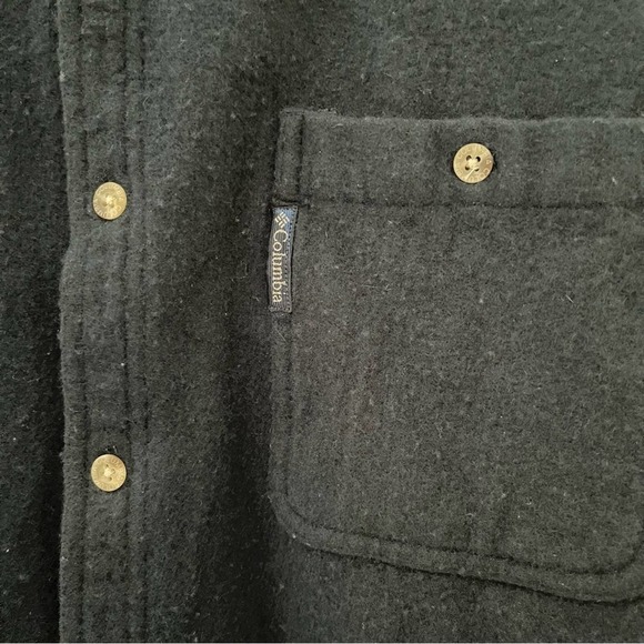 Columbia Navy Blue Men’s Wool Blend Button Down Shirt Jacket Size XXL - Picture 6 of 7